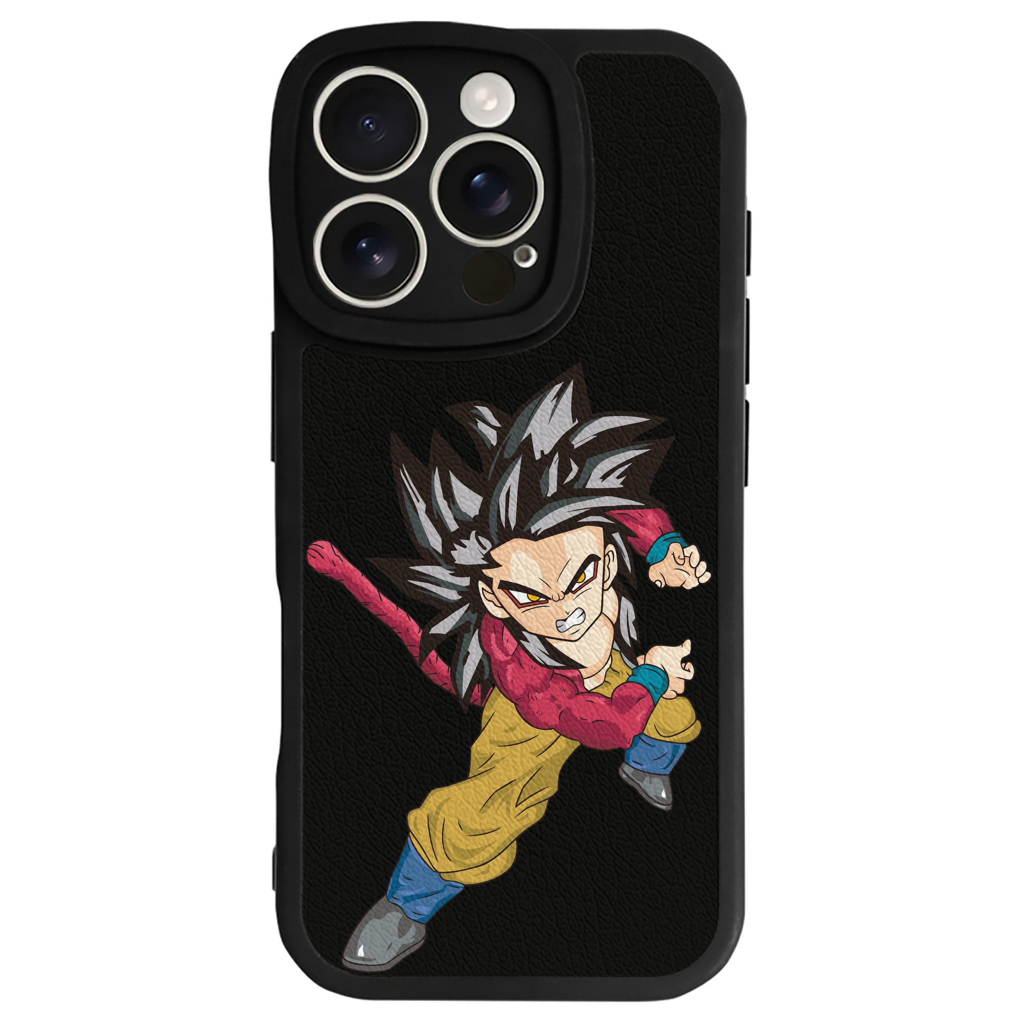 （画像用） ドラゴンボール 孫悟空（そん ごくう）Son Goku カカロット DRAGON BALL Kakarotto 【iPhone 16シリーズ対応】シリコンスマホケース（レザー調） 材質：シリコン